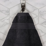 Chevron Zero Twist Solid and Jacquard Soft Cotton Hand Towel Set of 6