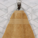 Chevron Zero Twist Solid and Jacquard Soft Cotton Hand Towel Set of 6