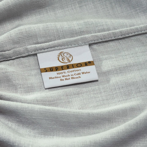 Chloe 100% Cotton Linen Texture Vintage Wash Deep Pocket Bed Sheet Set