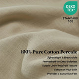 Chloe 100% Cotton Linen Texture Vintage Wash Deep Pocket Bed Sheet Set