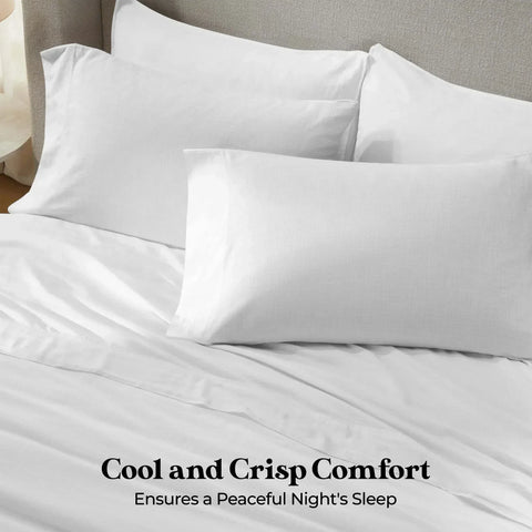 Chloe 100% Cotton Linen Texture Vintage Wash Deep Pocket Bed Pillowcase Set