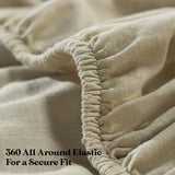 Chloe 100% Cotton Linen Texture Vintage Wash Deep Pocket Bed Sheet Set