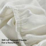 Chloe 100% Cotton Linen Texture Vintage Wash Deep Pocket Bed Sheet Set