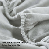 Chloe 100% Cotton Linen Texture Vintage Wash Deep Pocket Bed Sheet Set