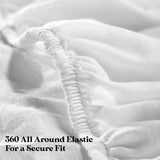 Chloe 100% Cotton Linen Texture Vintage Wash Deep Pocket Bed Sheet Set