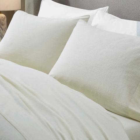 Chloe 100% Cotton Linen Texture Vintage Wash Deep Pocket Bed Pillowcase Set