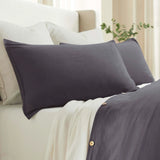 Chloe 100% Cotton Linen Texture Vintage Wash Duvet Cover Set