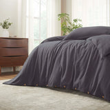 Chloe 100% Cotton Linen Texture Vintage Wash Duvet Cover Set