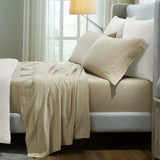 Chloe 100% Cotton Linen Texture Vintage Wash Deep Pocket Bed Sheet Set