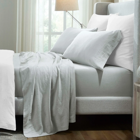 Chloe 100% Cotton Linen Texture Vintage Wash Deep Pocket Bed Sheet Set