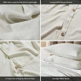 Chloe 100% Cotton Linen Texture Vintage Wash Duvet Cover Set