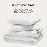 Chloe 100% Cotton Linen Texture Vintage Wash Duvet Cover Set
