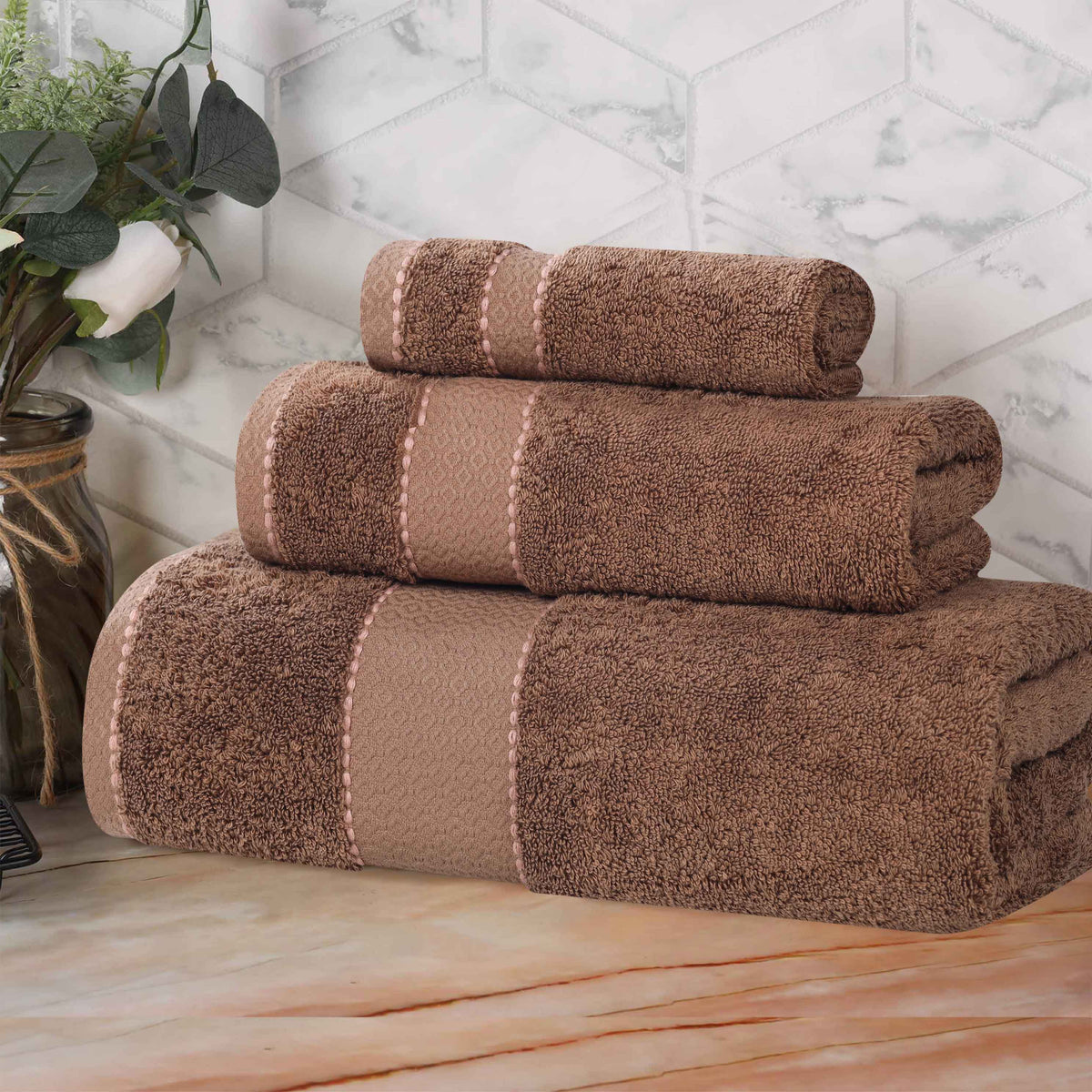 Egyptian Giza Cotton Plush Soft Towel Set 3 Piece