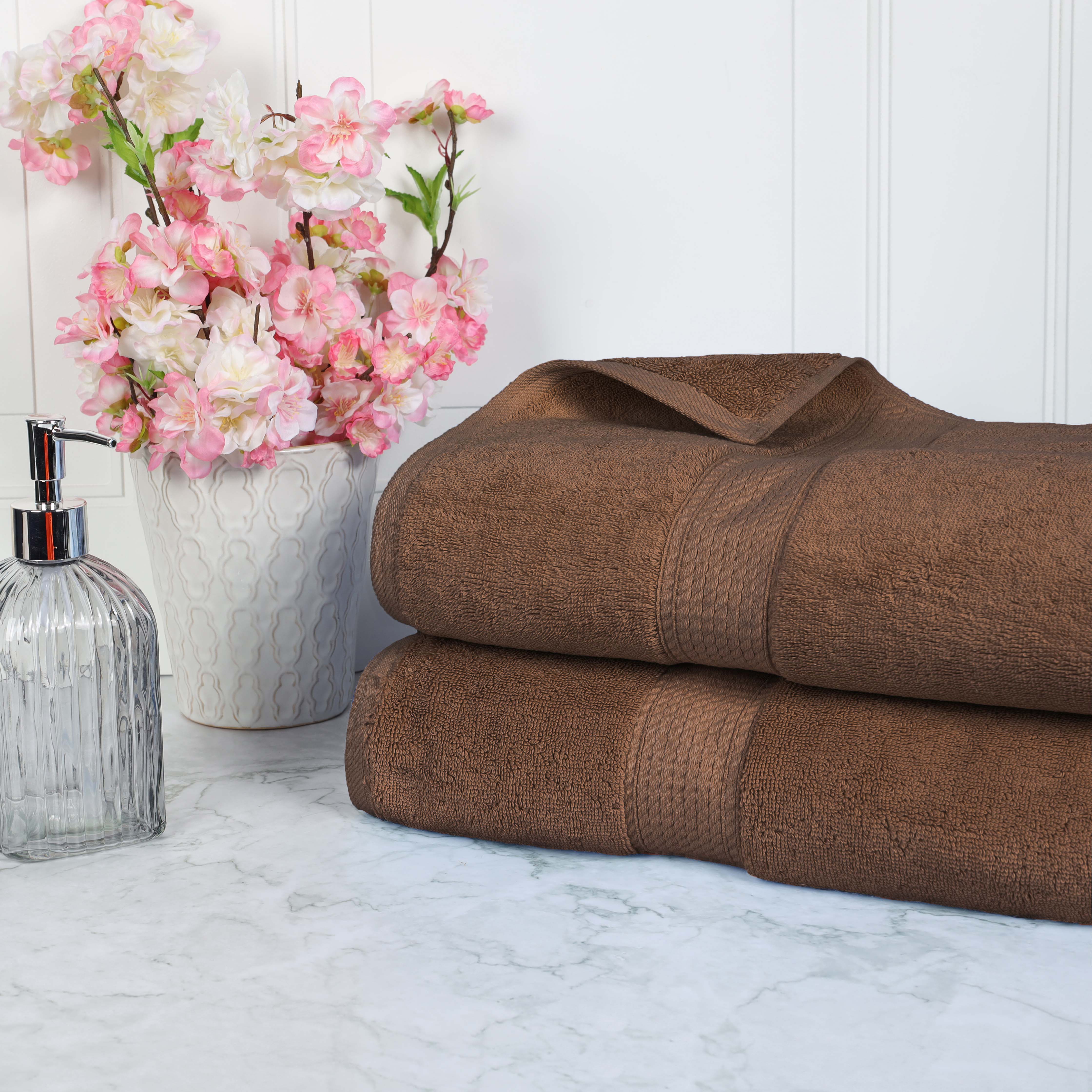 Madison Egyptian Cotton Plush Thick Absorbent Bath Sheet Set of 2