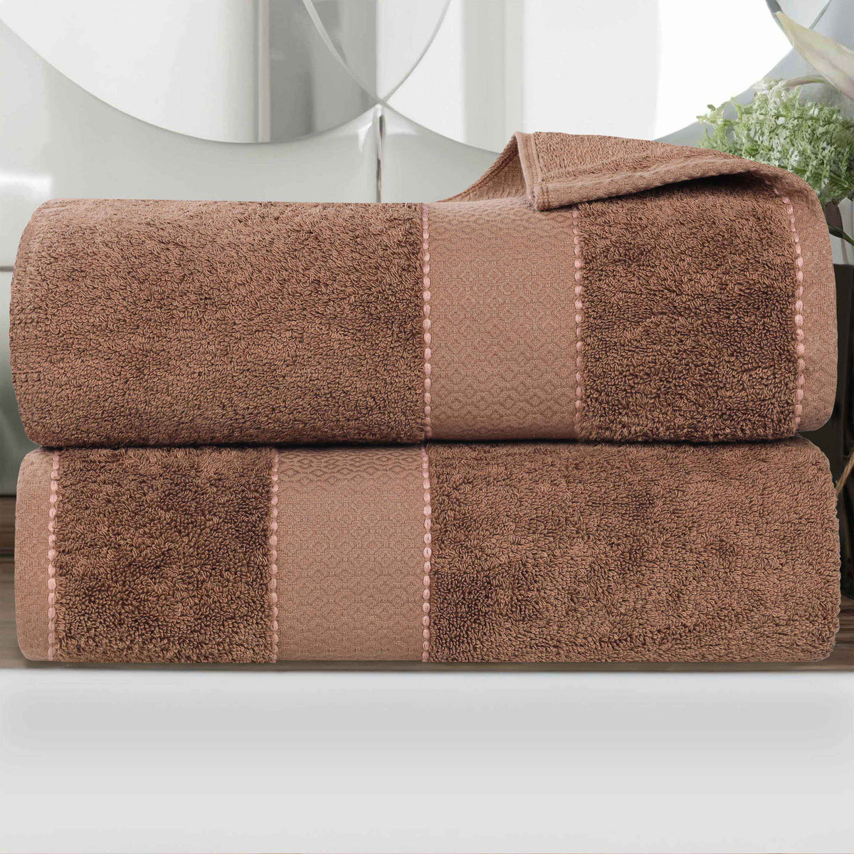 Giza Egyptian Cotton Bath Sheet Set - 2 Piece, Ultra Plush, Niles