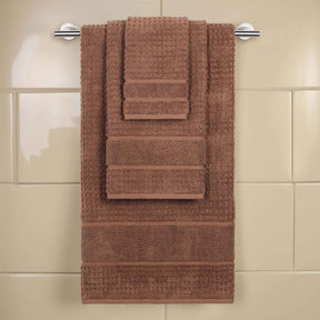 Napa Zero Twist Cotton Solid Waffle Honeycomb 3 Piece Towel Set