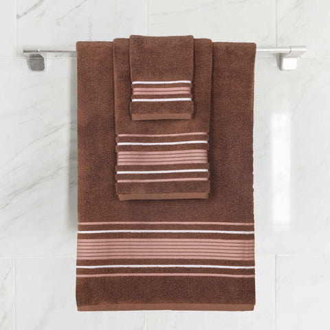 Sadie Zero Twist Cotton Solid Absorbent 3 Piece Towel Set