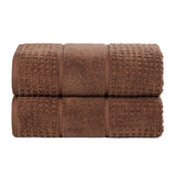 Napa Zero Twist Cotton Solid Waffle Honeycomb Bath Sheet Set of 2