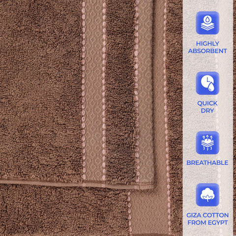 Giza Cotton Plush Absorbent Bath Towel Set of 3