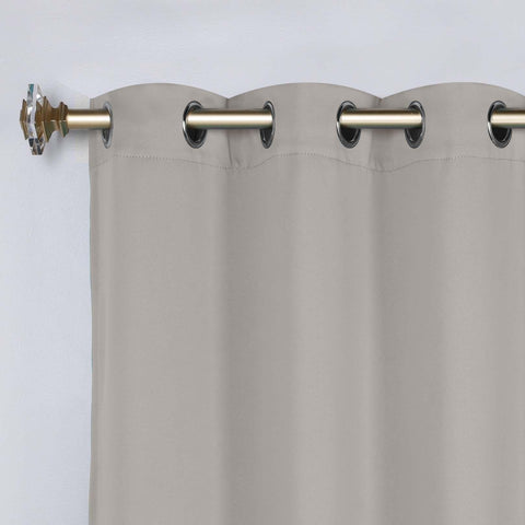 Classic Modern Solid Room Darkening Blackout Curtain Panels, Set of 2