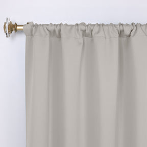 Solid Room Darkening Rod Pocket Blackout Curtain Panels, Set of 2