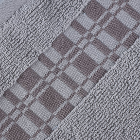 Larissa Cotton Geometric Border Bath Towel Set of 4