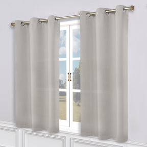 Classic Modern Solid Room Darkening Blackout Curtain Panels, Set of 2