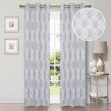 Ribbon Trellis Washable Room Darkening Blackout Curtains, Set of 2