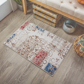 Storyville Geometric Scroll Patchwork Indoor Area Rugs Or Runnner Rug