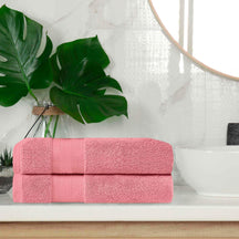 Aria Turkish Cotton Heavyweight Solid Absorbent 2-Piece Bath Towel Set