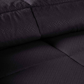 Monochrome Basketweave Plush Microfiber Down Alternative Comforter