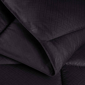 Monochrome Basketweave Plush Microfiber Down Alternative Comforter