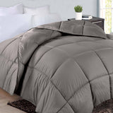 Monochrome Basketweave Plush Microfiber Down Alternative Comforter