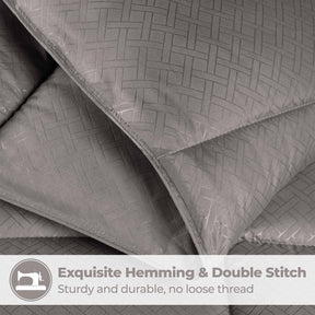 Monochrome Basketweave Plush Microfiber Down Alternative Comforter