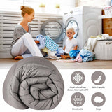 Monochrome Basketweave Plush Microfiber Down Alternative Comforter