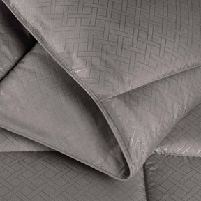 Monochrome Basketweave Plush Microfiber Down Alternative Comforter