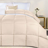 Monochrome Basketweave Plush Microfiber Down Alternative Comforter