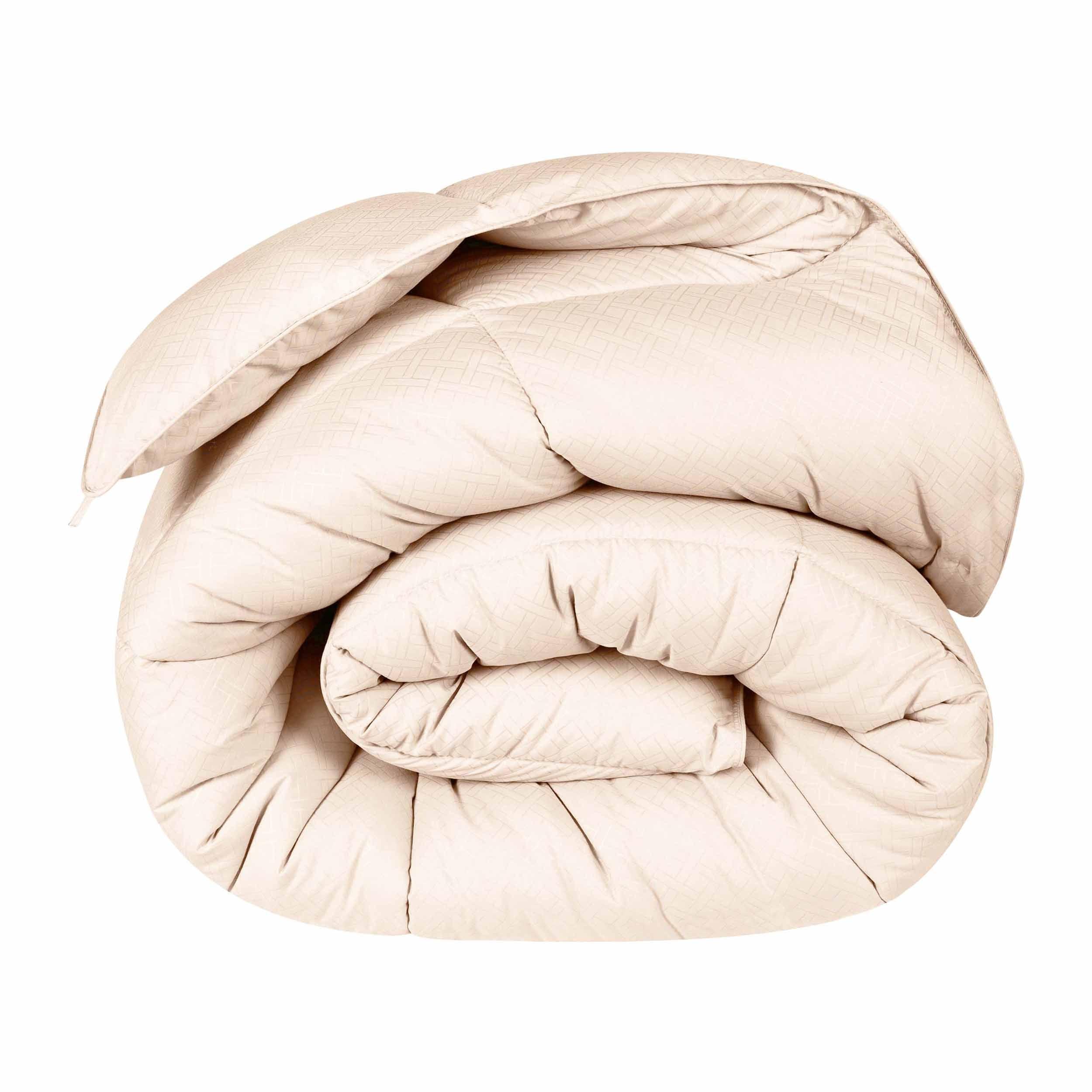 Monochrome Basketweave Plush Microfiber Down Alternative Comforter