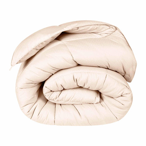 Monochrome Basketweave Plush Microfiber Down Alternative Comforter