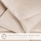 Monochrome Basketweave Plush Microfiber Down Alternative Comforter