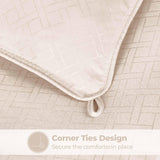 Monochrome Basketweave Plush Microfiber Down Alternative Comforter