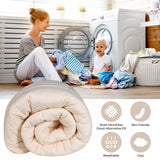 Monochrome Basketweave Plush Microfiber Down Alternative Comforter