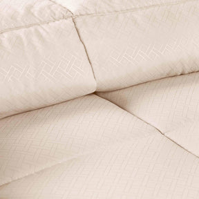 Monochrome Basketweave Plush Microfiber Down Alternative Comforter
