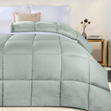 Monochrome Basketweave Plush Microfiber Down Alternative Comforter
