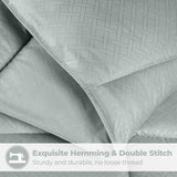 Monochrome Basketweave Plush Microfiber Down Alternative Comforter