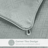 Monochrome Basketweave Plush Microfiber Down Alternative Comforter