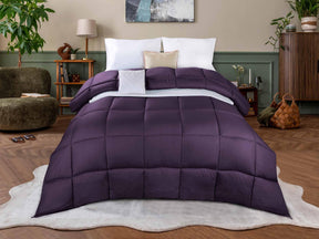 Monochrome Basketweave Plush Microfiber Down Alternative Comforter