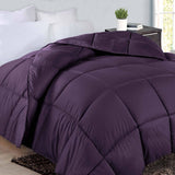 Monochrome Basketweave Plush Microfiber Down Alternative Comforter