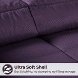 Monochrome Basketweave Plush Microfiber Down Alternative Comforter