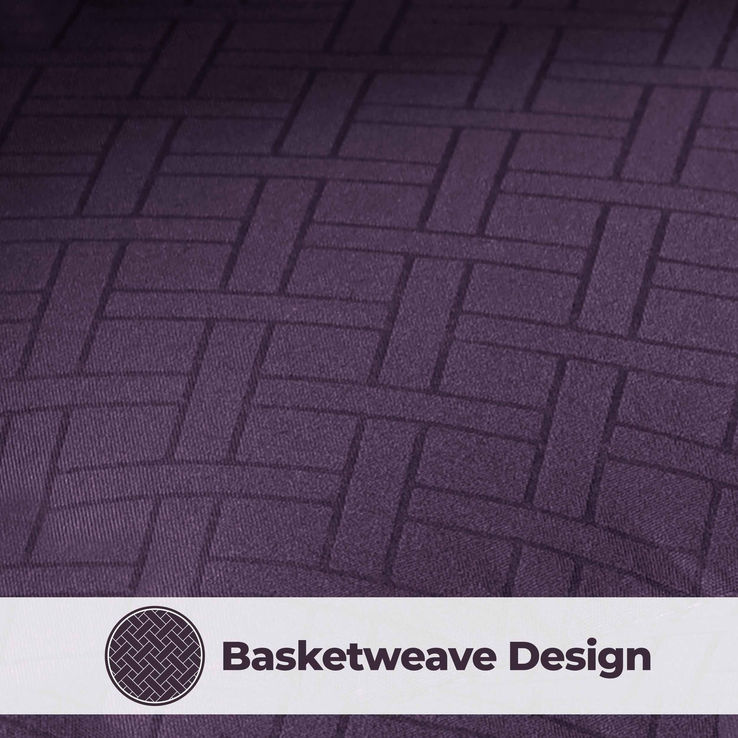 Monochrome Basketweave Plush Microfiber Down Alternative Comforter